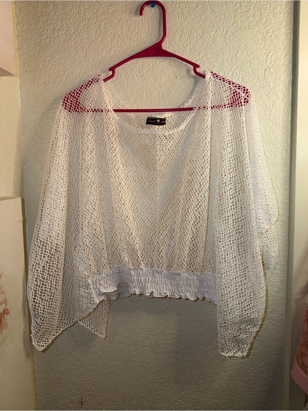 Lightweight White Open-see thru Women's top